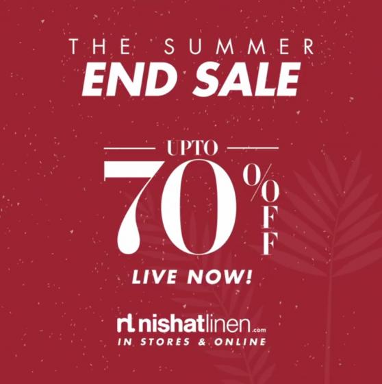 Nishat Linen Summer End Sale 2021 Up to 70 off on all categories